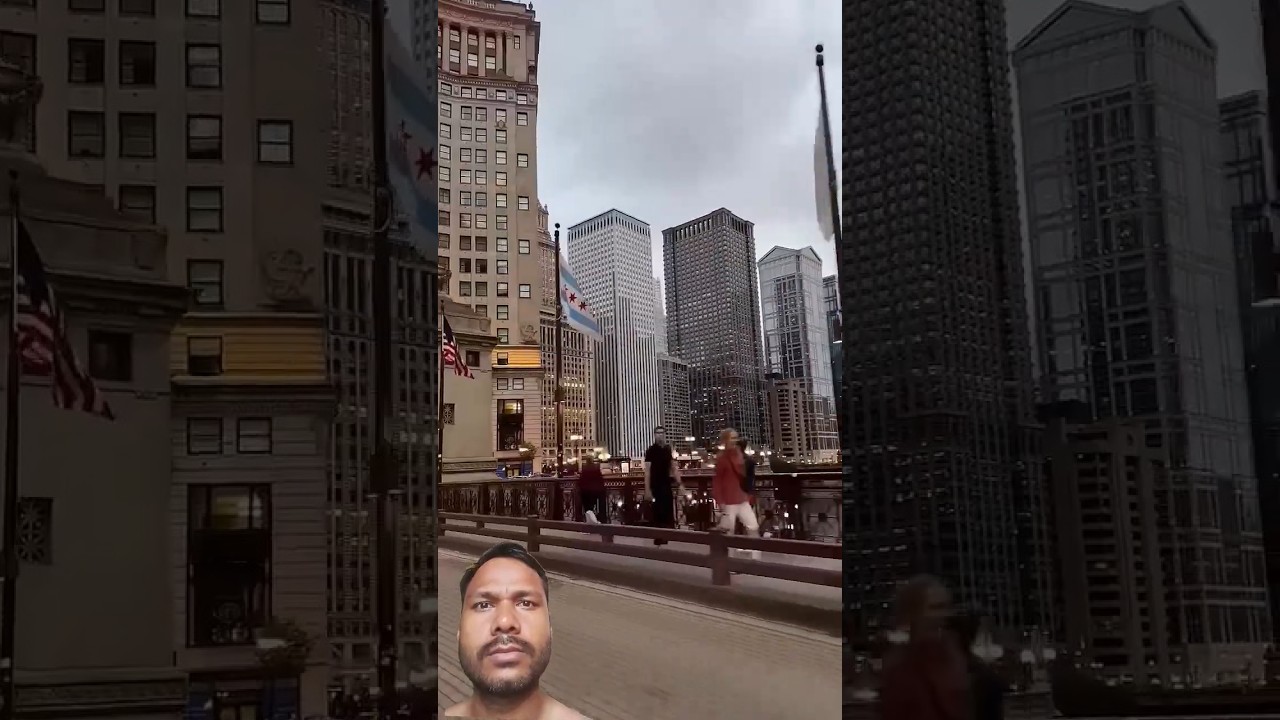 "Chicago  🌧️✨ City of Lights in the Storm | Mesmerizing Street View||