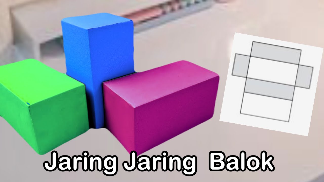 Cara Membuat Balok Dari Kertas Karton || Jaring Jaring Balok 