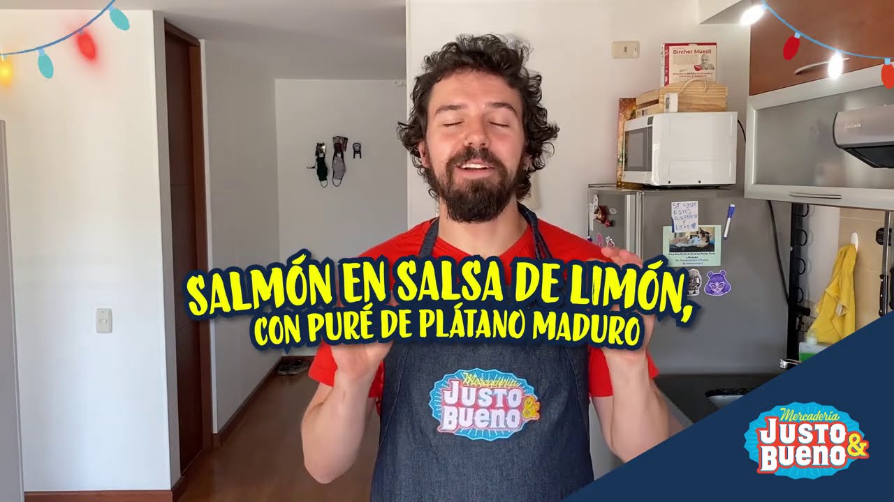 Cena de Fin de Año: SALMÓN EN SALSA DE LIMÓN con puré de plátano maduro