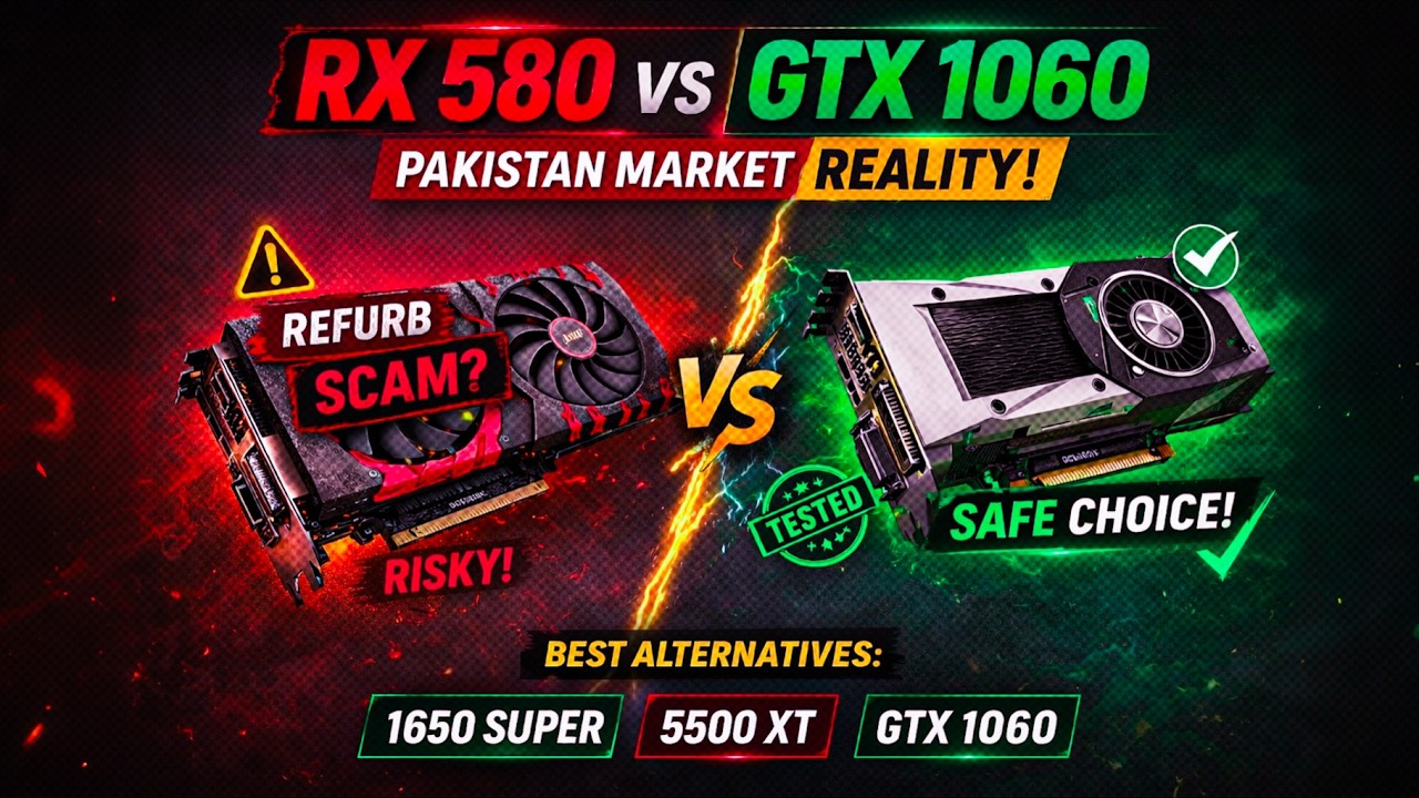 RX 580 vs GTX 1060 – Which GPU Should You Buy in Pakistan (2026)?
