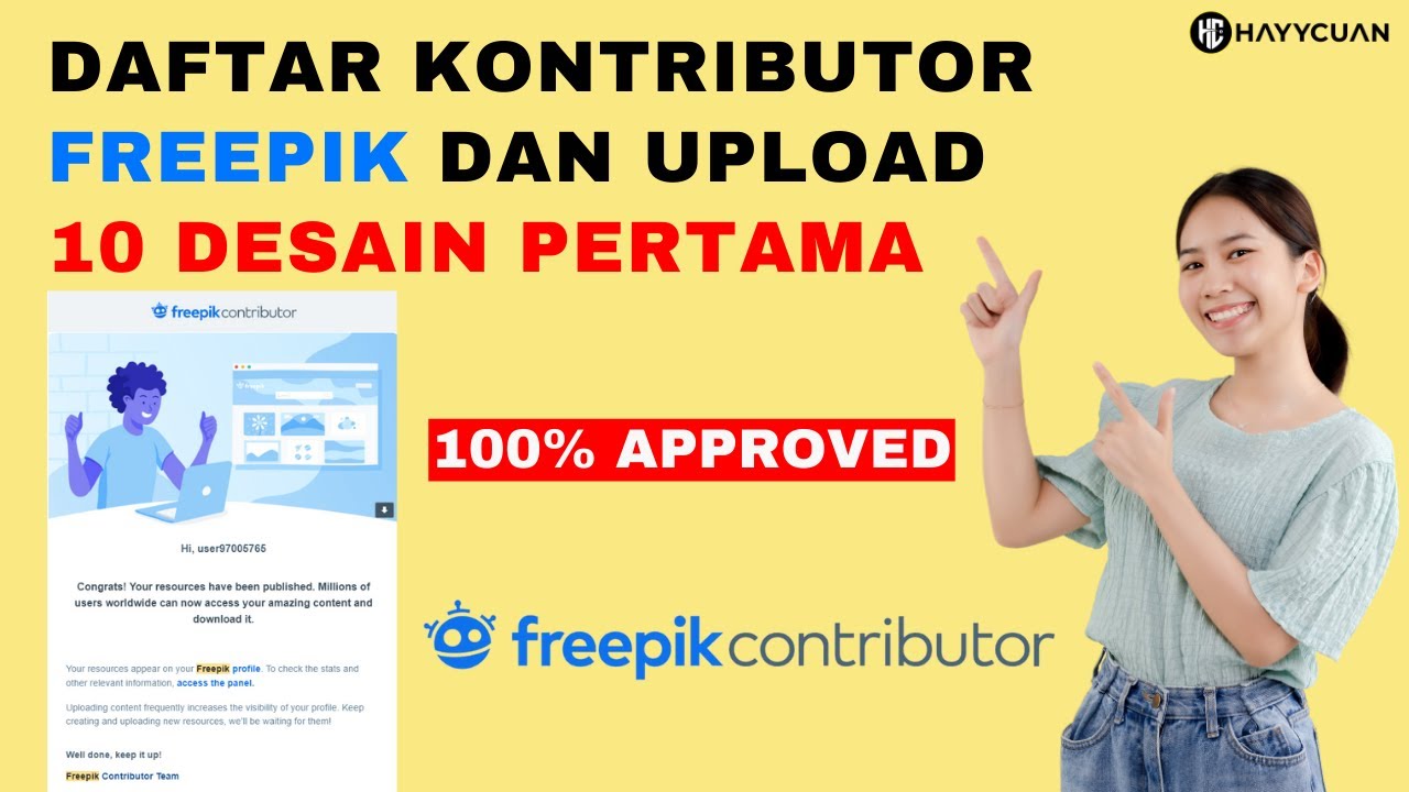 CARA DAFTAR MENJADI CONTRIBUTOR FREEPIK DAN UPLOAD 10 DESAIN PERTAMA DI FREEPIK | 100% BERHASIL
