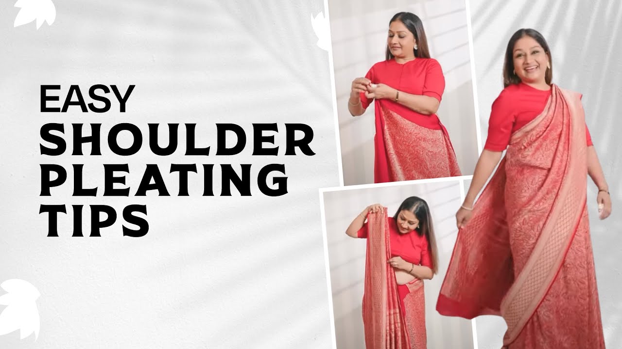 Simple Shoulder Pleating Tutorial | Saree Draping Tips By Dolly Jain