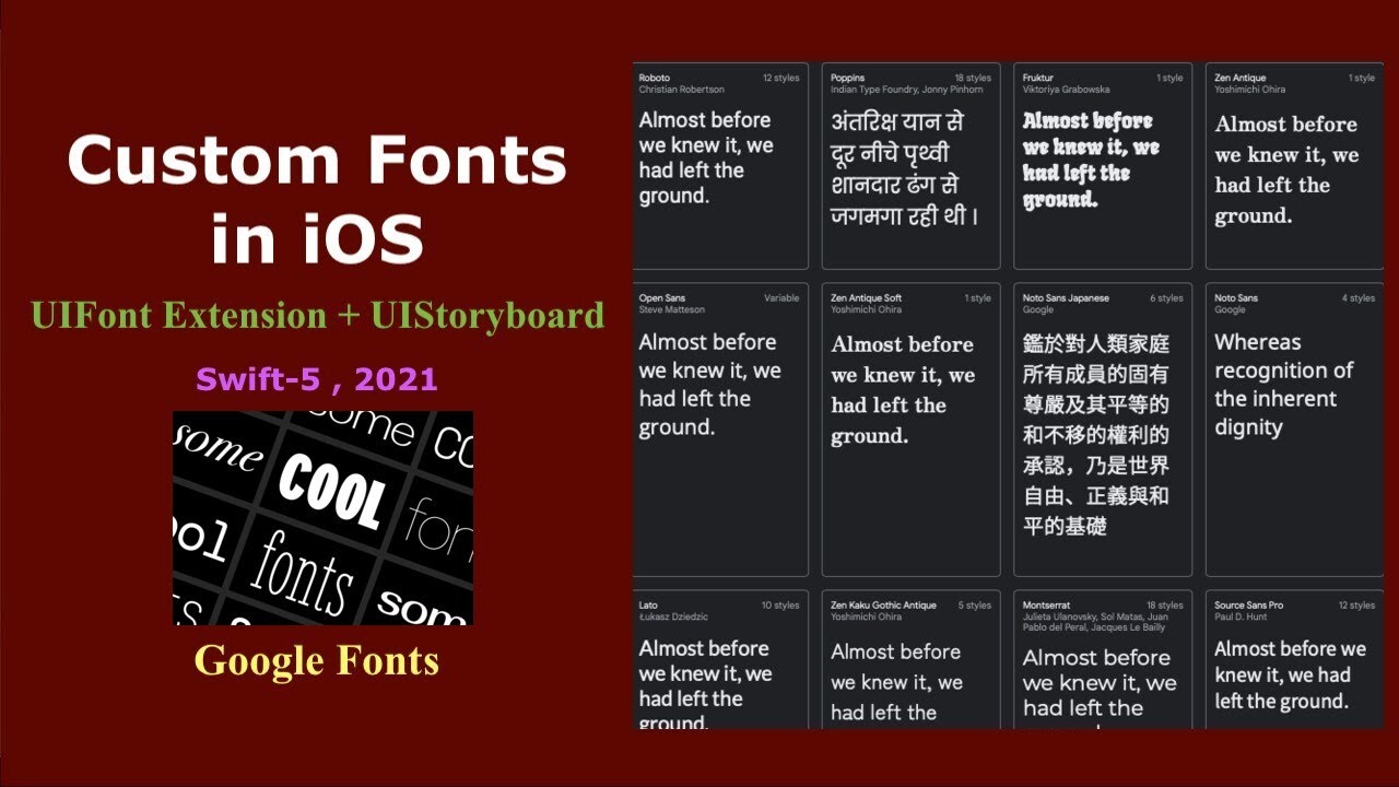 Custom Font in iOS | Add/Import Custom Font Family - iOS Development 2021, Xcode 12.5 & Swift5