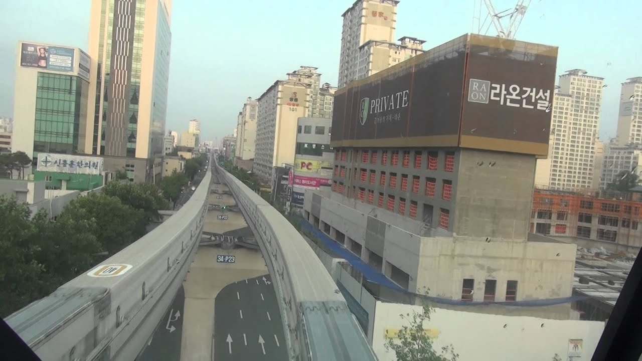大邱都市鉄道3号線　全区間前面展望（龍池→漆谷慶大病院）대구도시철도 3호선 전구간 전면전망