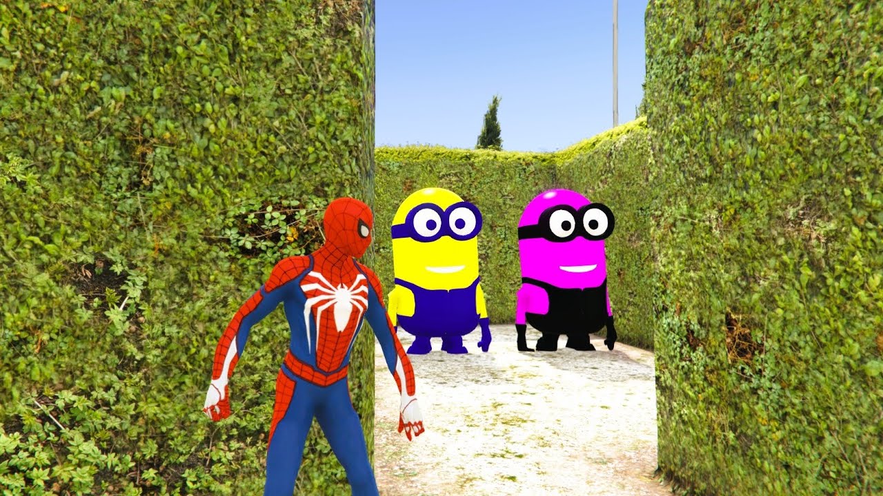 GTA 5 Epic Ragdolls RED SPIDERMAN VS RED MINION VS GREEN MINIONEuphoria Physics & Funny Fails EP 15