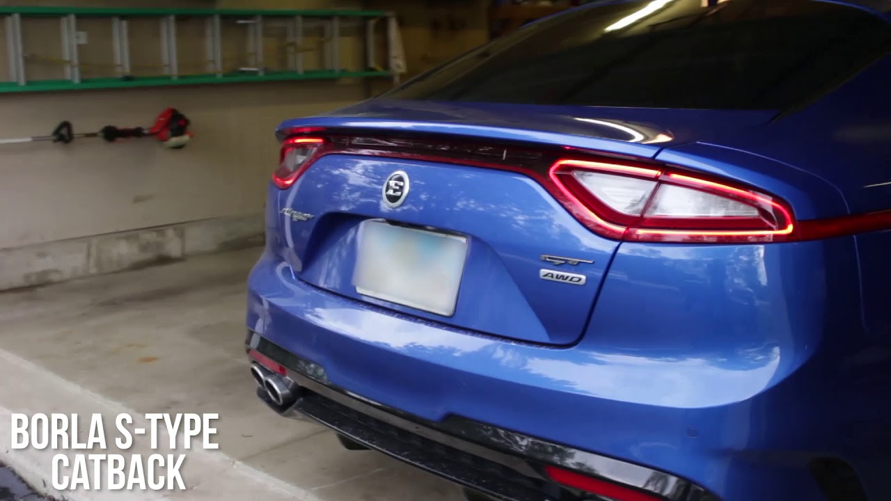 Kia Stinger GT Stock Exhaust vs. Borla S-Type Catback