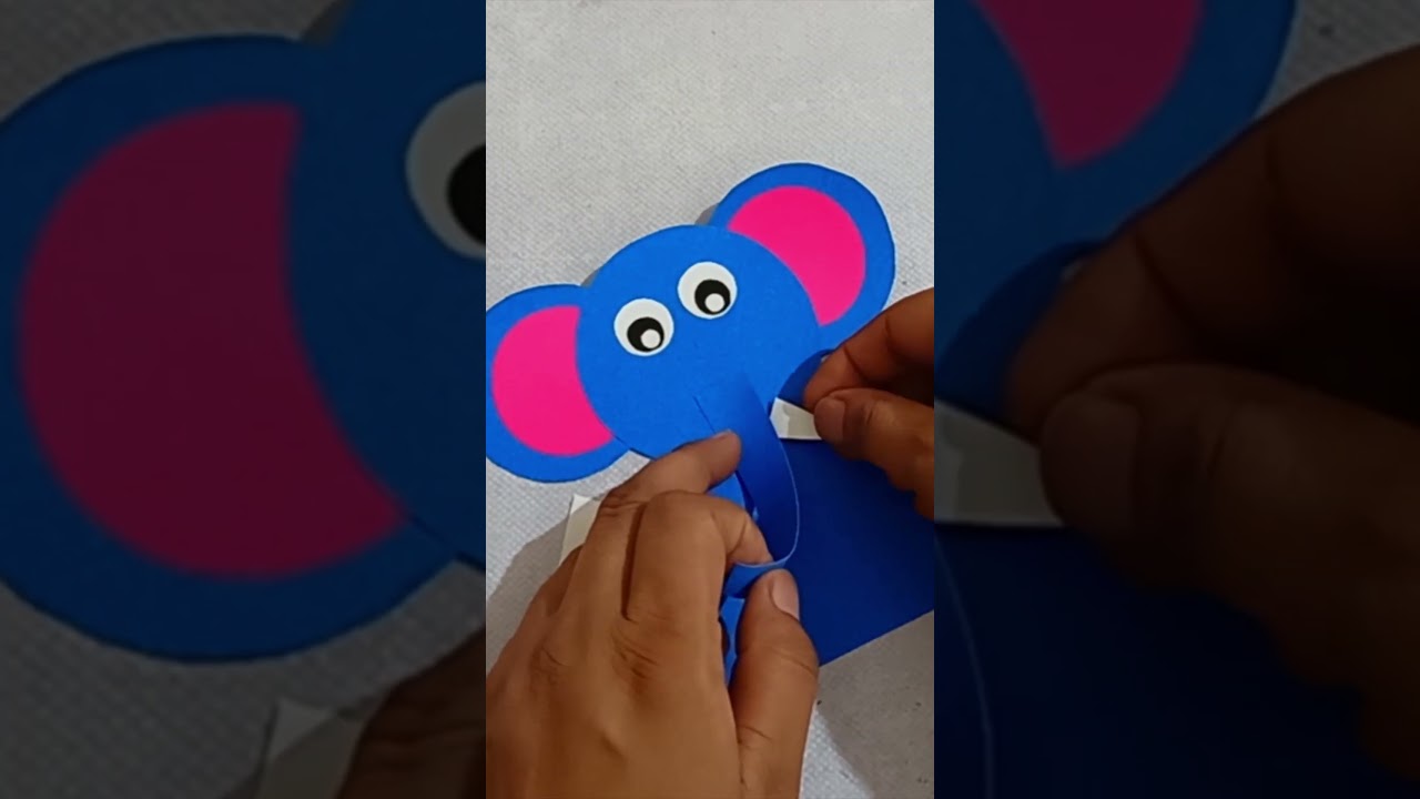 How to make paper Elephant 🐘Easy Step #shorts #elephant #papercraft #diy