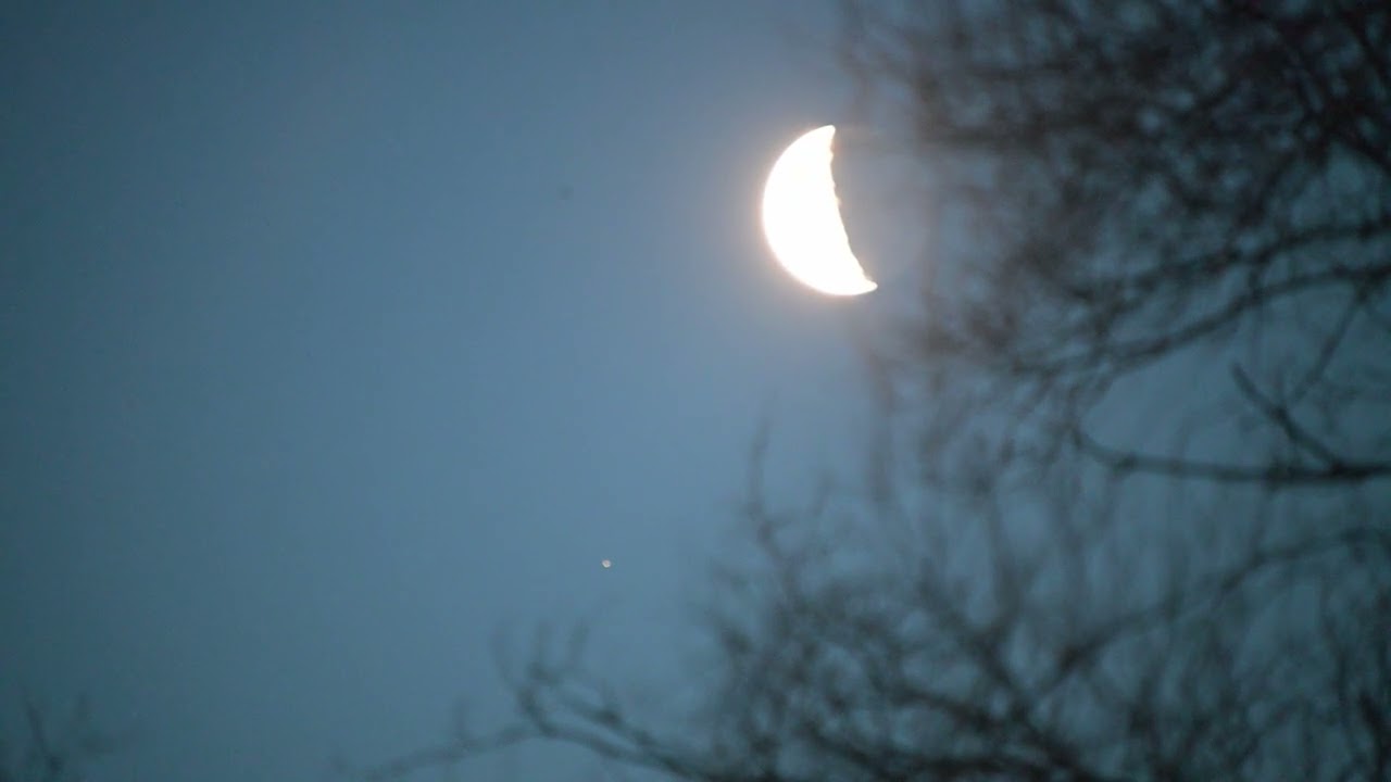 The Moon (this Morning) Waning Crescent - 3-12-2026 @ 6:30am Central DSC 0072