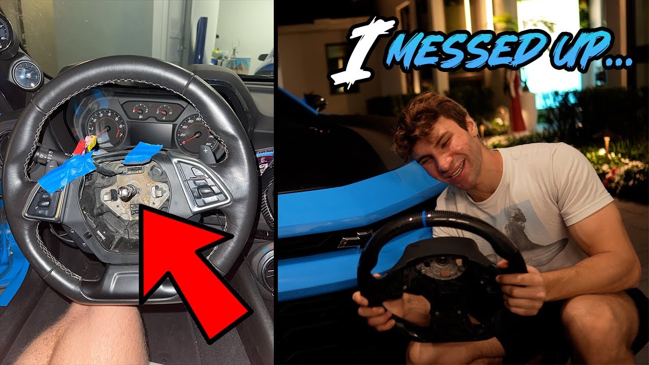I MESSED UP BAD (DIDN'T THINK THAT INSTALLING A CARBON STEERING WHEEL ON MY MARO WOULD GO LIKE THIS)