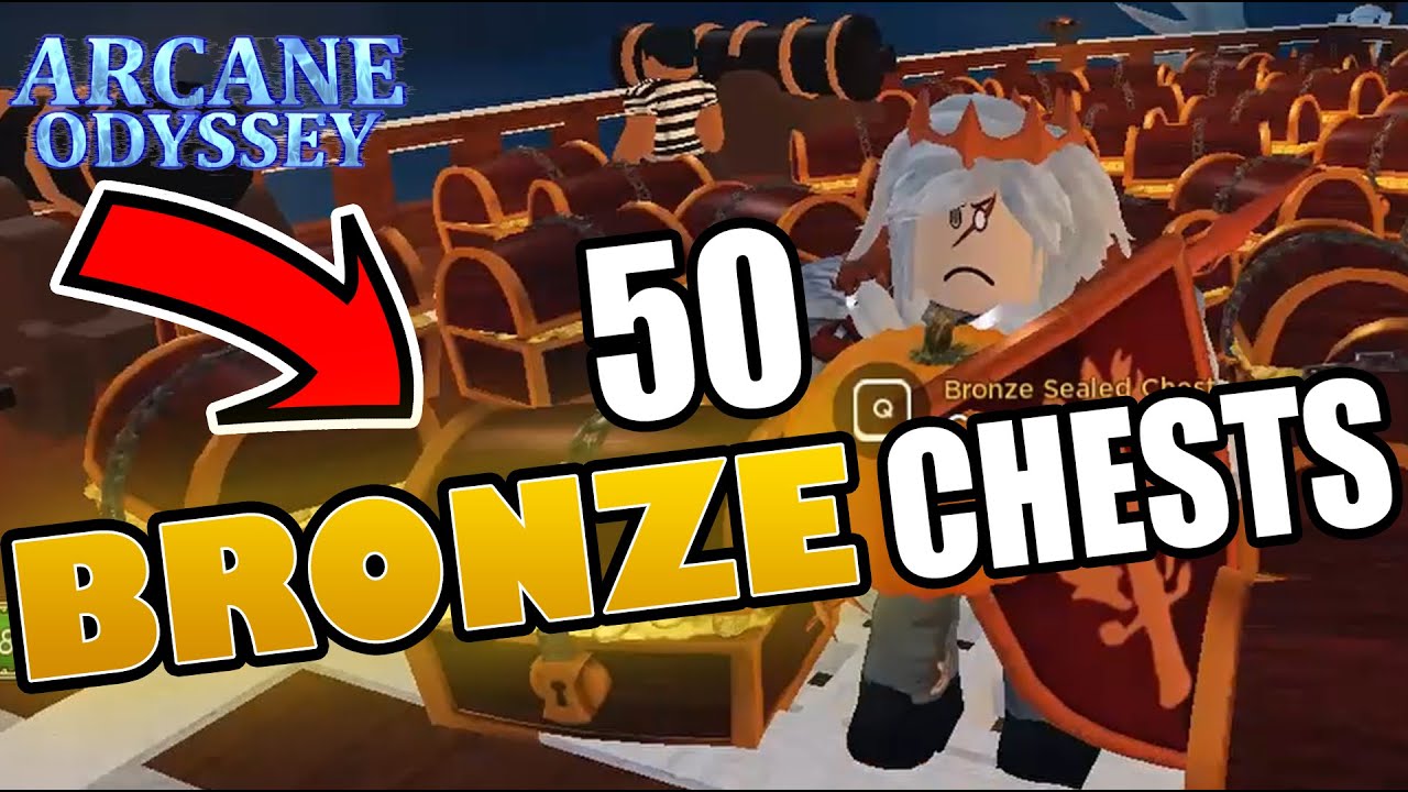 OPENING 50 BRONZE CHESTS | ARCANE ODYSSEY