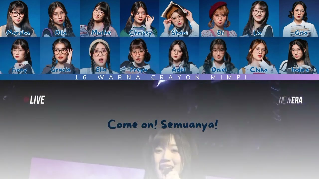 JKT48 - 16 WARNA CRAYON MIMPI| Color coded lyrics {27 Desember 2023}