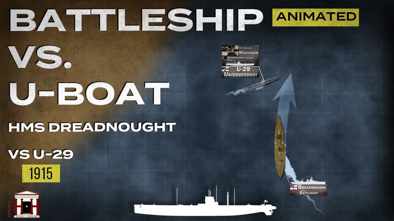 When A Battleship Rammed a Submarine: U-29&rsquo;s Final Voyage, 1915 - Animated