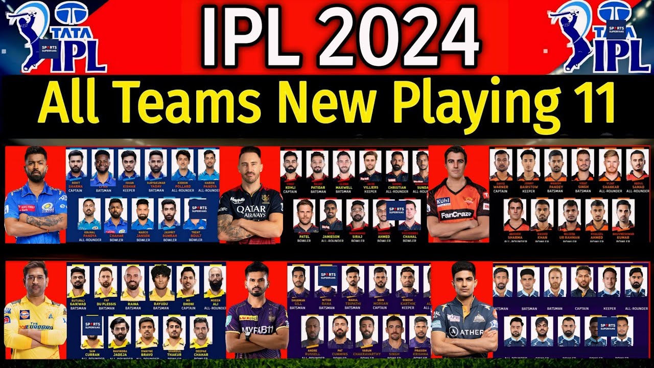 IPL 2024  All Team Playing 11 | All Teams Playing 11 IPL 2024 | IPL All Team Playing 11 2024