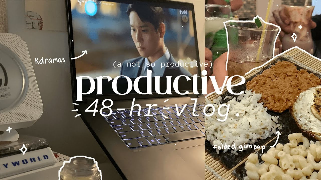 🍙 productive 48-hr vlog | fixing my notion, kdramas, gimbap & dinner w/ family