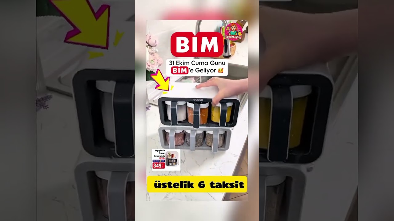 BİM&rsquo;e Yeni Mutfak D&uuml;zeni! Yapışkanlı Baharatlık 31 Ekim&rsquo;de Satışta
