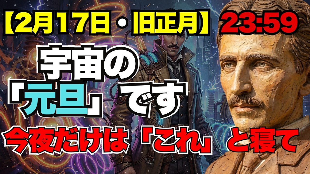 【2026年2月17日・旧正月】※23時59分までに枕元に「赤いもの」を置いて。寝ている間に第1チャクラが覚醒し、一生分の金運が定着します。