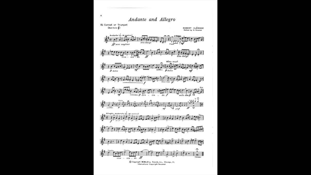 Andante and Allegro (Robert Clérisse) Trumpet Solo