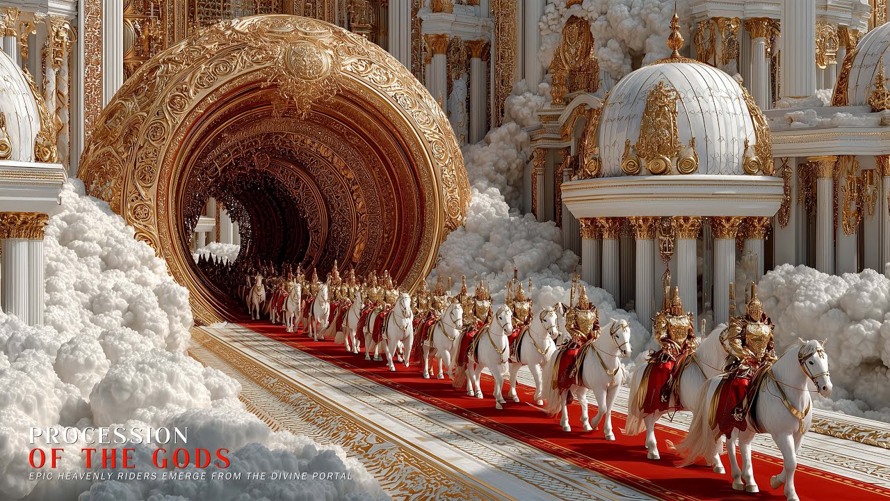 Procession of the Gods | Epic Heavenly Riders Emerge from the Divine Portal
