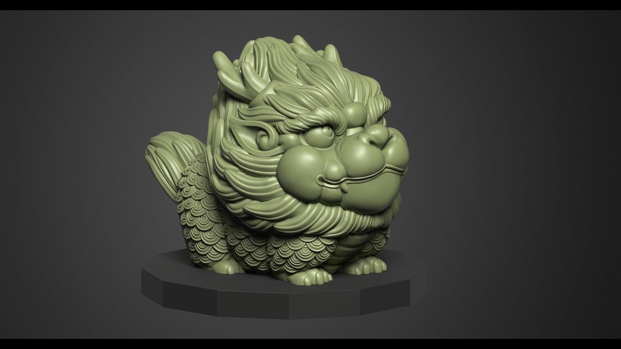 Dragon model for 3d printing