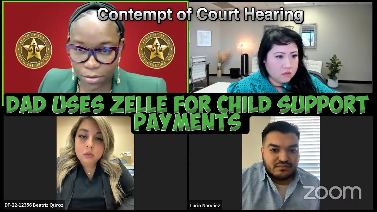 Dad Uses Zelle for Child Support Payments | Contempt of Court Hearing