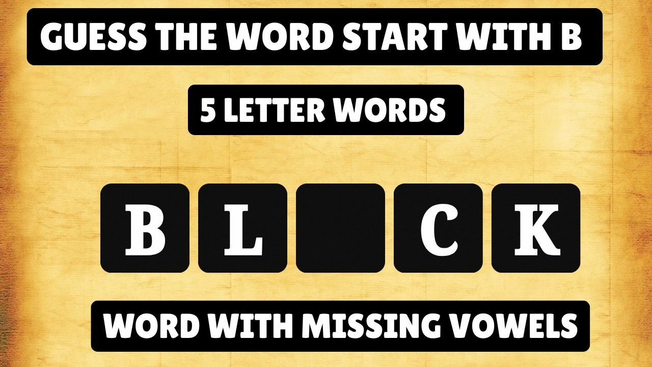 Guess the Word - Start with B Part-2 🤔| Word Challenge