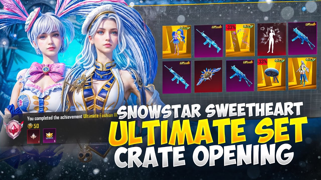 😱NEW ULTIMATE CRATE OPENING | SNOWSTAR SWEETHEART SET | SCAR-L GLACIER CRATE OPENING | UMP GLACIER 😱