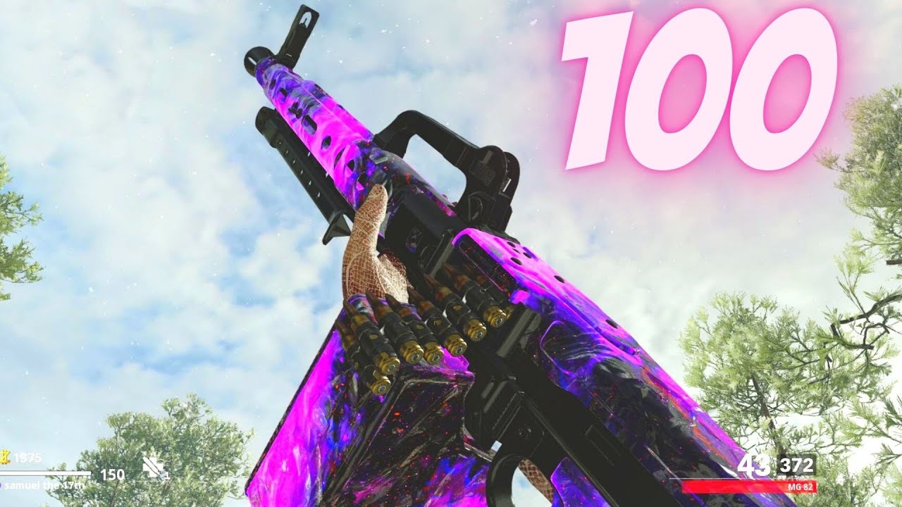 New MG 82 Only Round 100 In Cold War Zombies