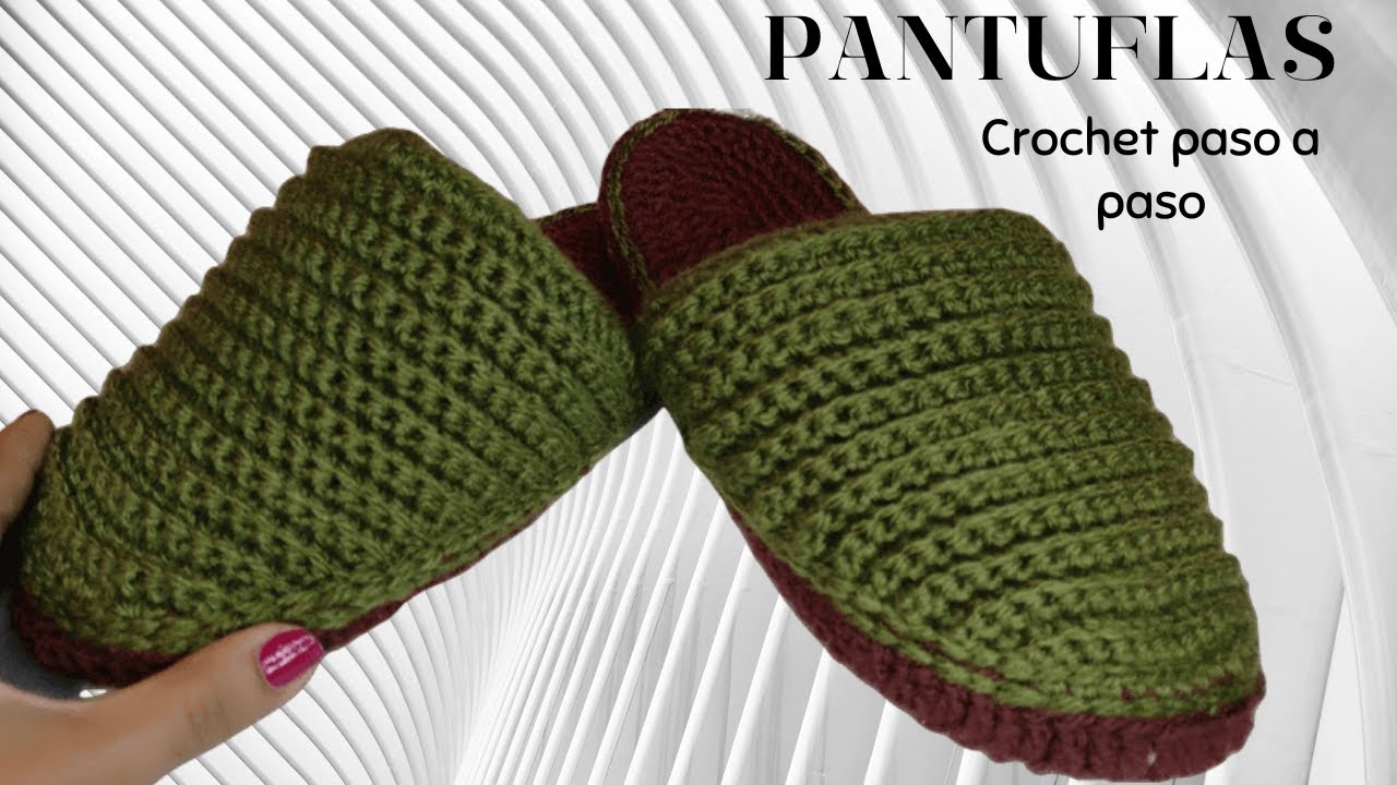 PANTUFLAS A Crochet Todas las TALLAS!!!🧶 2022