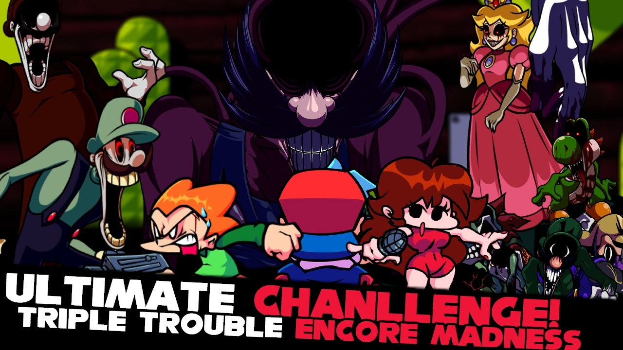 FNF | ULTIMATE CHALLENGE - TTT Encore Mandness (AWE MIX)(Sonic.exe & Mario Madness) | Mods Showcase