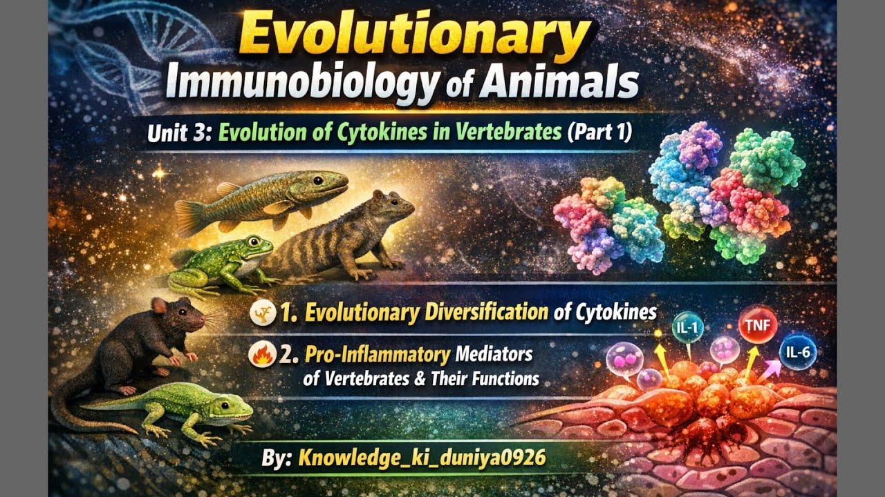 Diversification of cytokines and proinflammatory mediators of vertebrates & itsfunction(unit3)