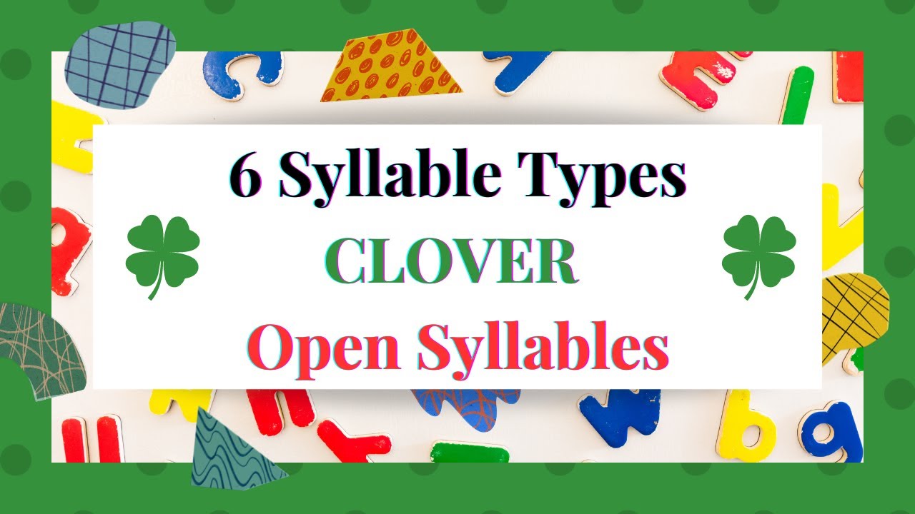 What are open syllables?
