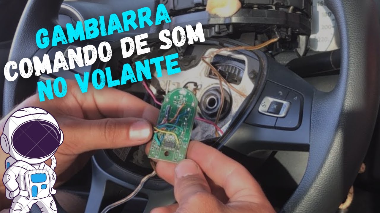 GAMBIARRA COMANDO DE SOM NO VOLANTE!!1 UNIVERSAL COMO ADAPITAR!! CONTROLE LONGA DISTANCIA