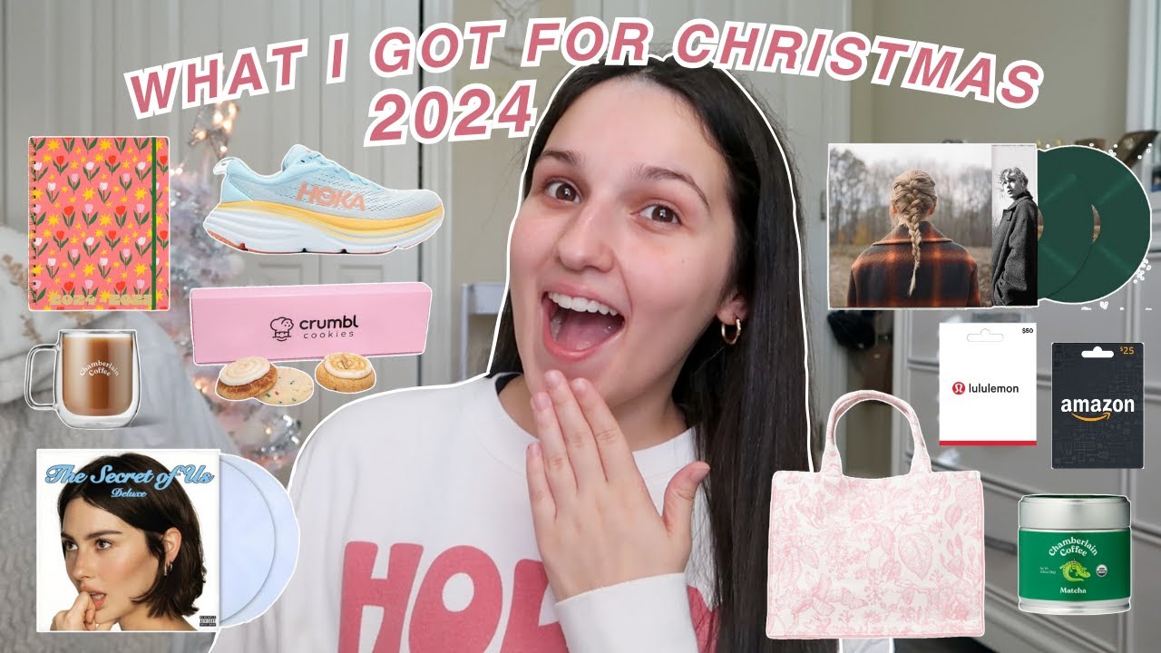 WHAT I GOT FOR CHRISTMAS 2024 (hoka shoes, vinyl records, lululemon, chamberlain coffee, clothes)