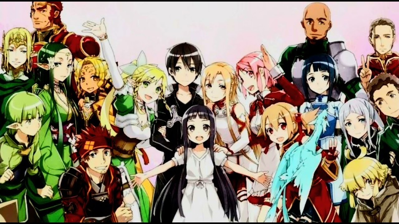 Sword Art Online Characters AMV Song Lyrics ( Two World One Family ) 