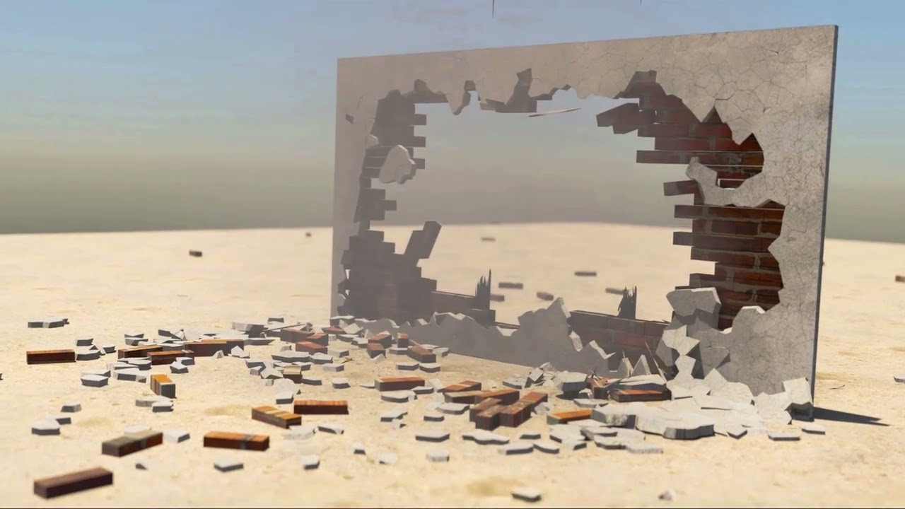 Wall Explosion Simultation Blender