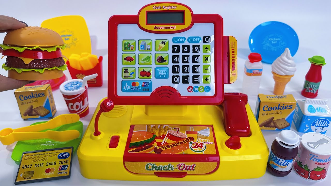 [🐰toy asmr🐰] Automatic Cash Register Playset ASMR Satisfying with Unboxing No Talking | Review Toys