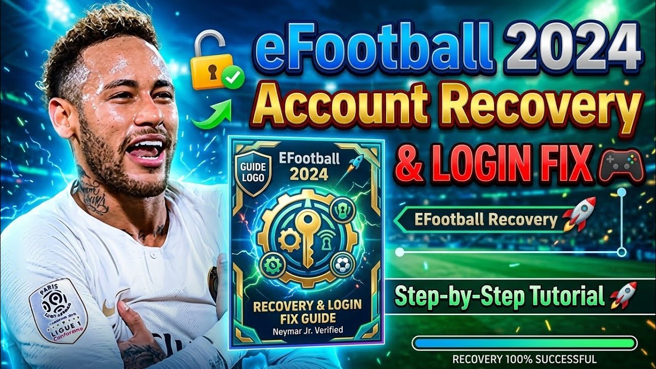 Como recuperar sua conta do eFootball 2024 | Como fazer login na sua conta no PES 2024 Mobile