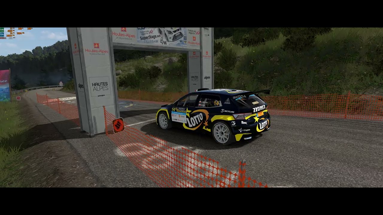 Assetto Corsa Rally Roure – Beuil downhill tv cam firs run grip 85% Skoda Fabia RS