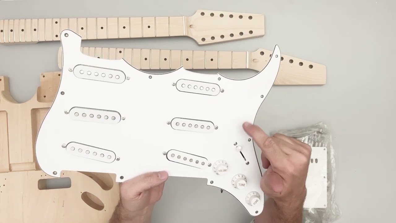 Two guitars in one! Double Neck DIY Guitar Kit from Vibeworks Guitars