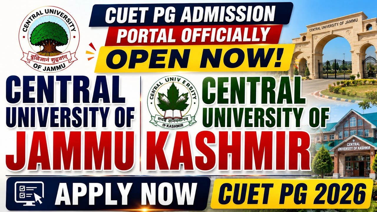 Central University of Kashmir & Jammu CUET PG Admission Process 2026 🔥 Step by Step Guide