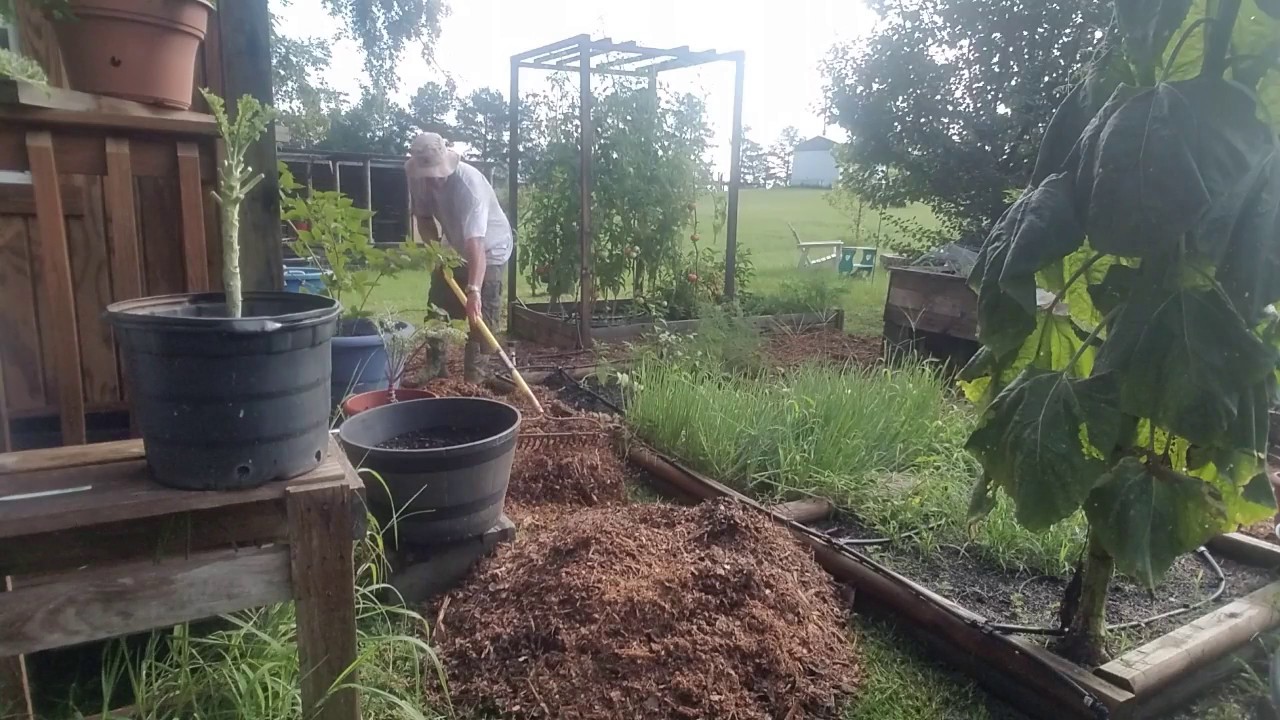 Raised Bed Wood Chip Walkway Update