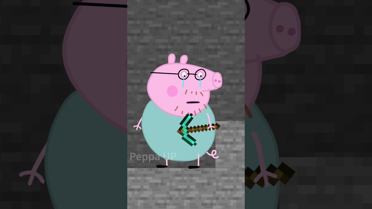Daddy Pig will always be there to protect Mummy Pig. 💖🐷 #peppapig#minecraft