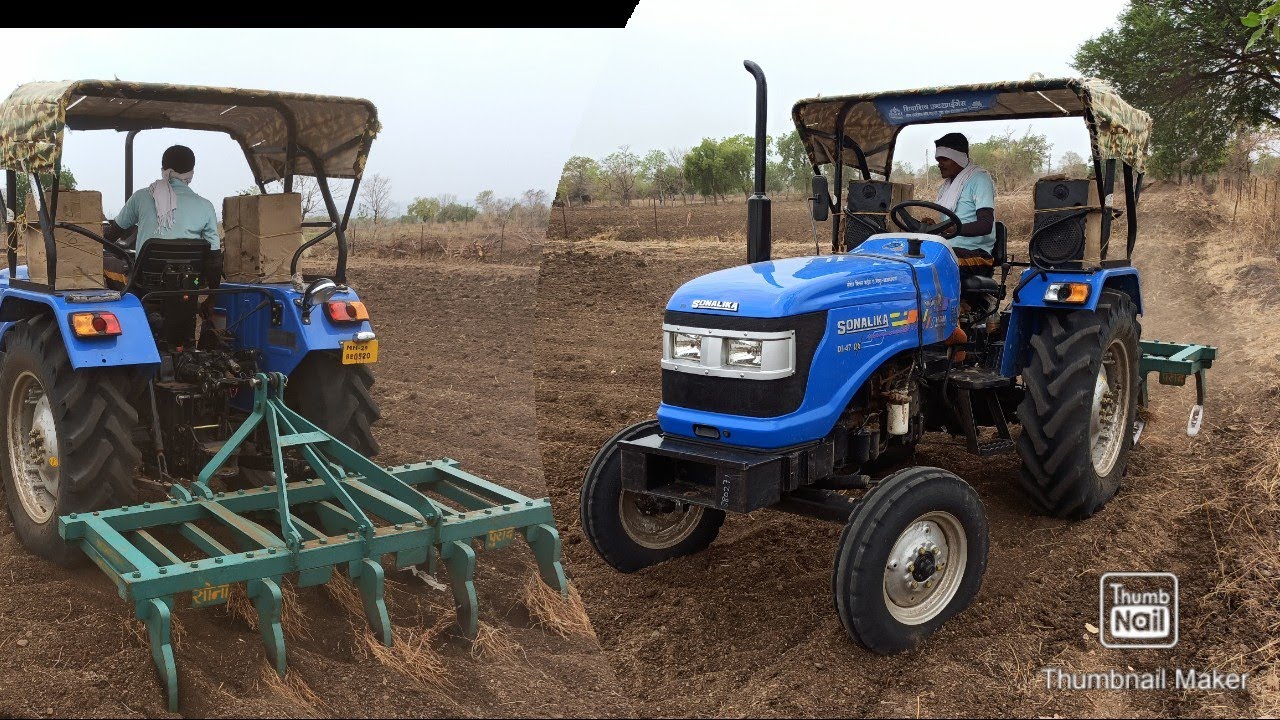 Sonalika 47 RX with heavy duty cultivator