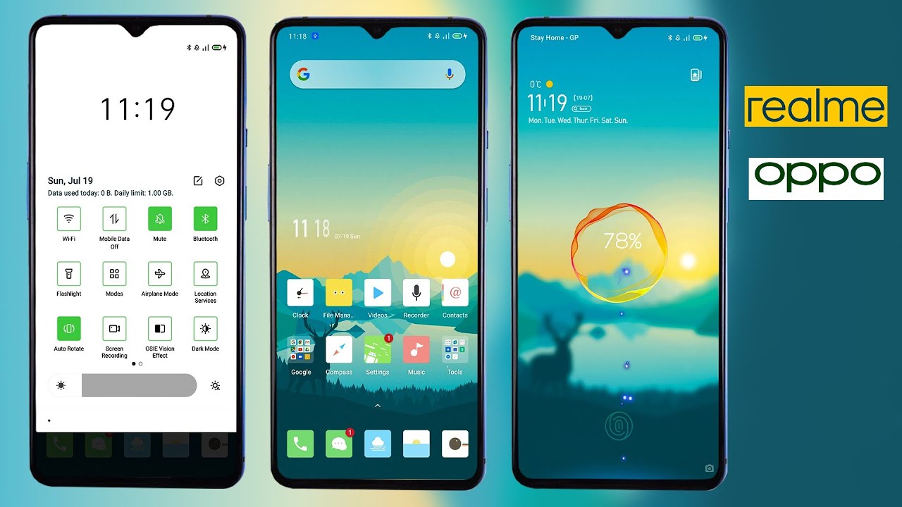 Flat OS theme for Realme and Oppo device