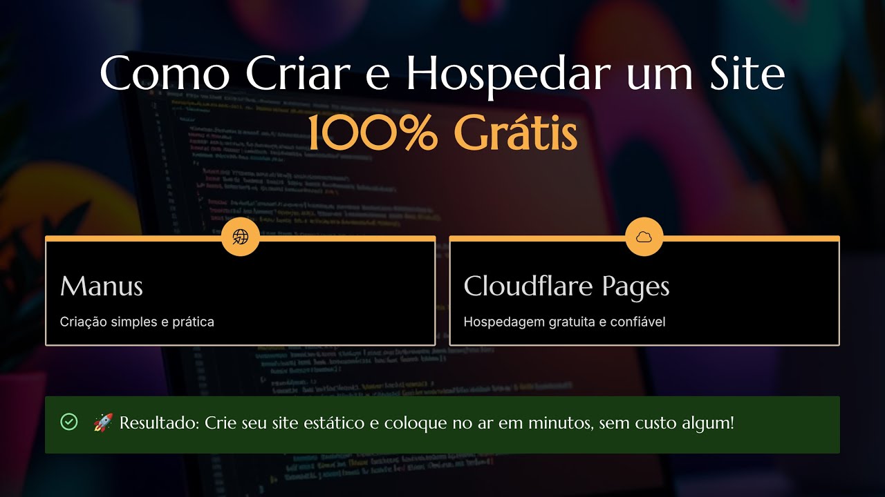 crie e hospede um site 100% GRÁTIS