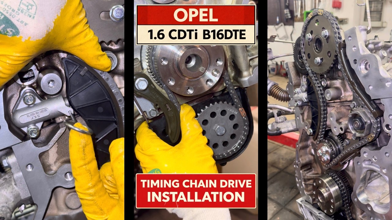 Opel 1.6 CDTi timing chain noise - Complete Timing Chain Drive Installation Opel B16DTE.
