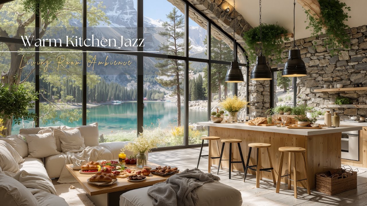 Soft Morning Jazz Indoor Ambience | Great Jazz Vibes In Warm Kitchen For Peaceful Moments