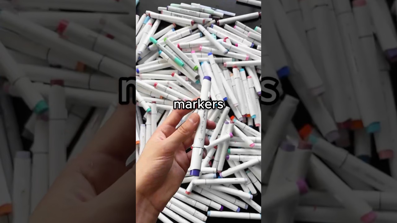 I Used 365 Markers in 1 DRAWING!! 👀🎨 #artchallenge