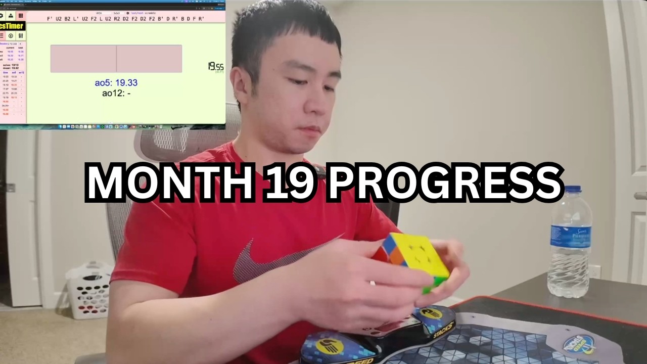 Кубик Рубика 3x3: Путь к результату менее 20 минут: 19-й месяц
