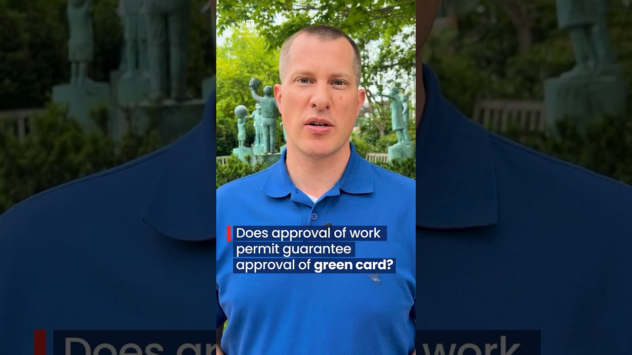 Does approval of work permit guarantee approval of green card? #immigrationattorney #immigration
